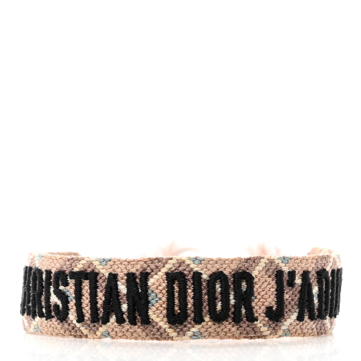 Christian Dior Woven Cotton J'Adior Friendship Bracelet Set Green Pink 3 of 5