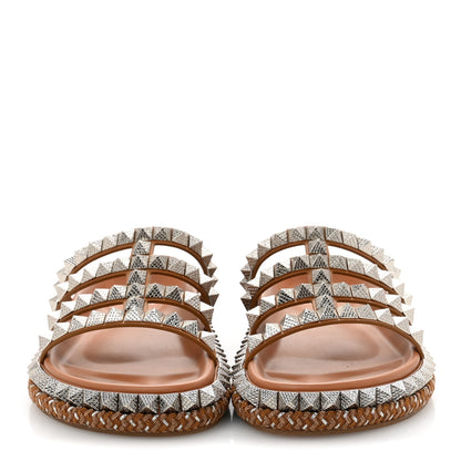 Christian Louboutin Pyra Hallulila Spike Mule Flat Slides 39.5 Terra 3 of 12