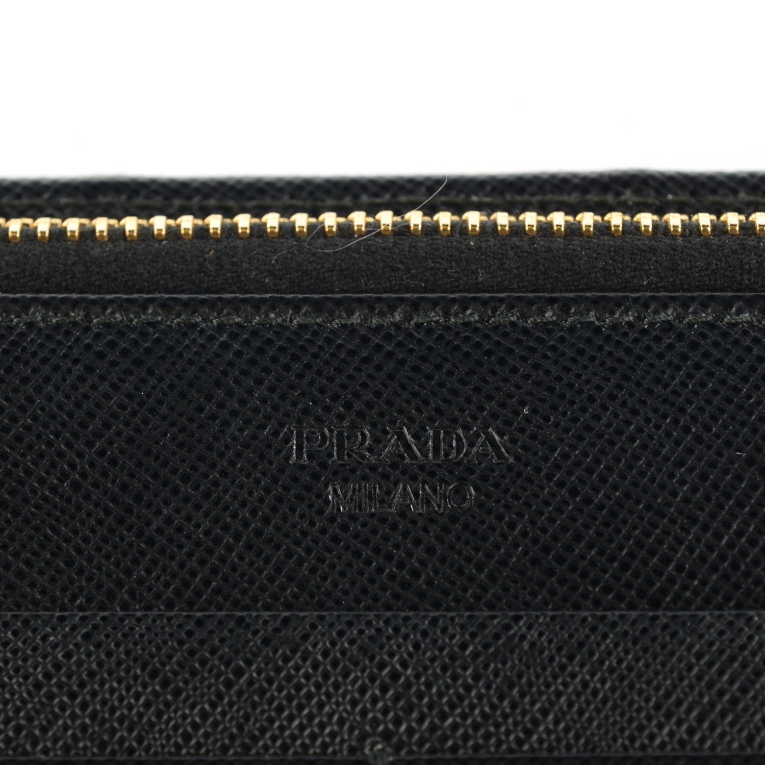 Prada Saffiano Metal Double Snap Travel Wallet Nero Black 5 of 8