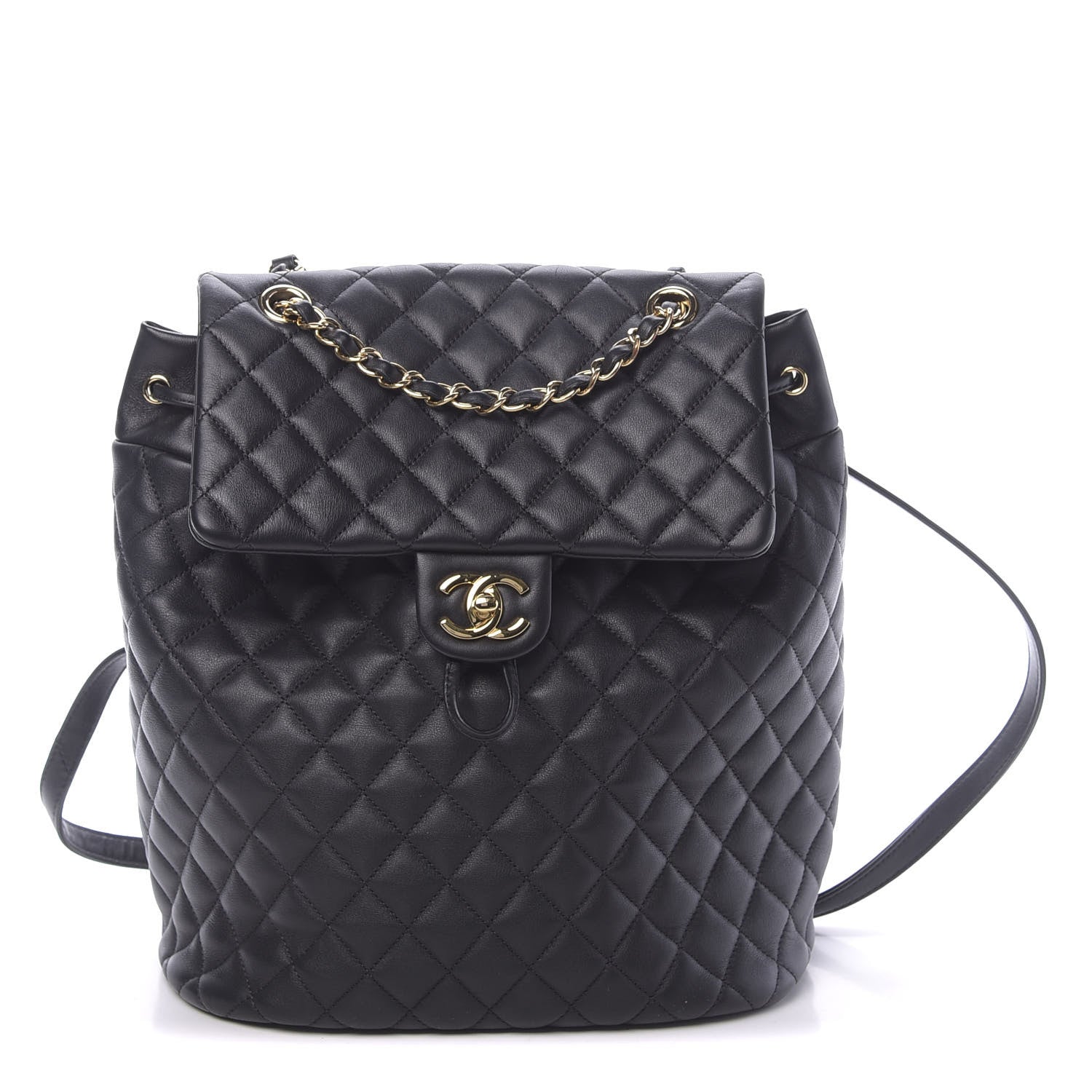 Chanel Lambskin Quilted Large Urban Spirit Backpack Black 1 of 8