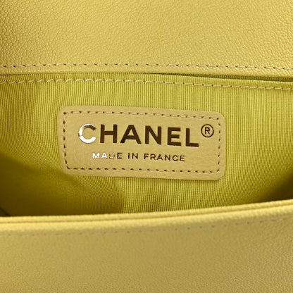 Chanel Caviar Chevron Quilted Small Boy Flap Yellow 7 of 10