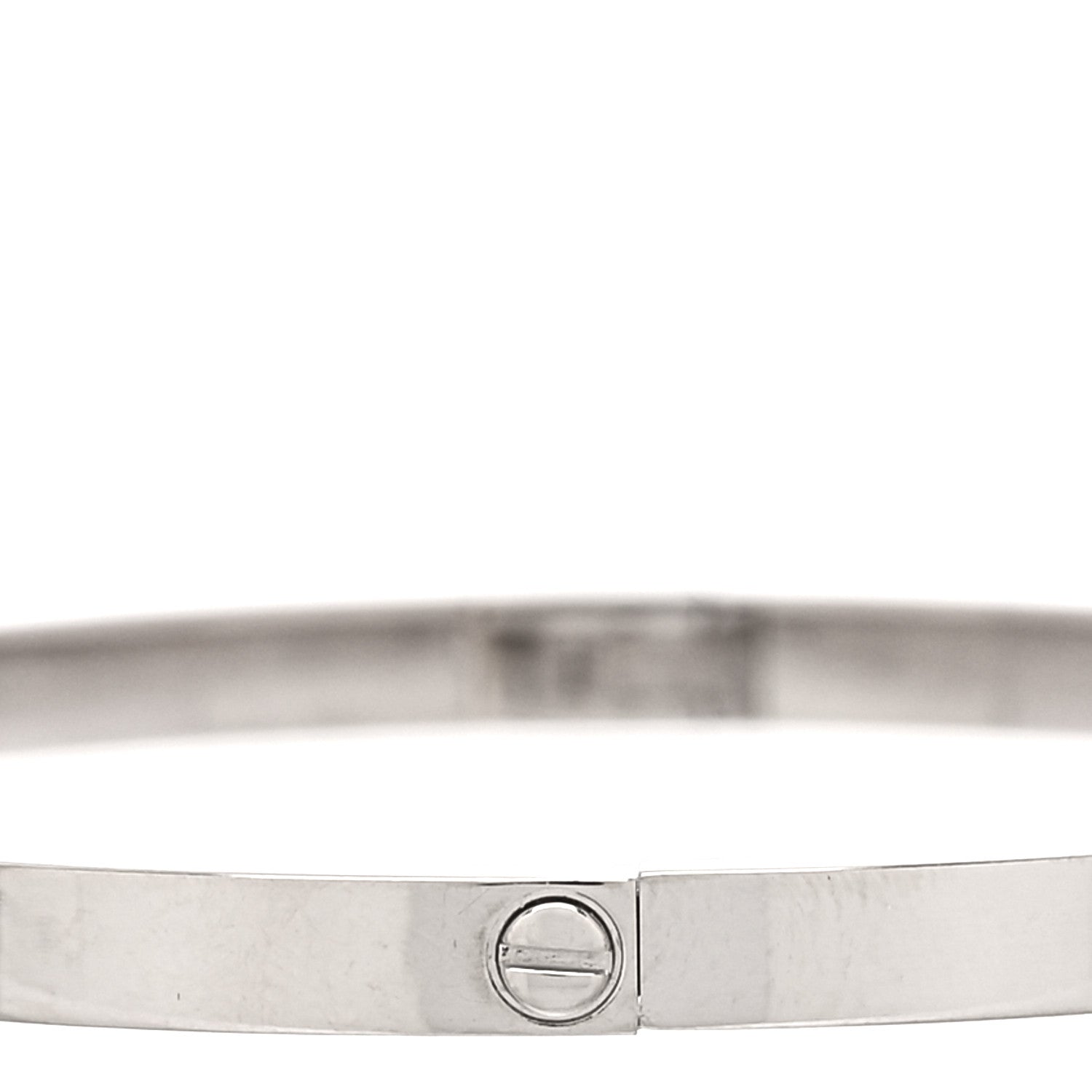 Cartier 18K White Gold Small LOVE Bracelet 17 3 of 9