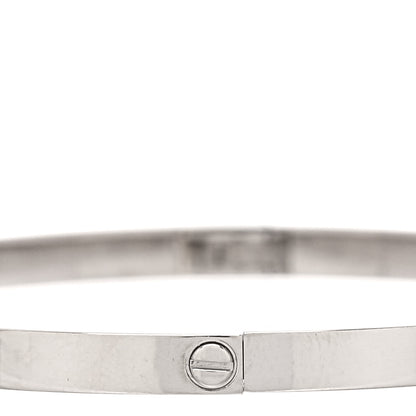 Cartier 18K White Gold Small LOVE Bracelet 17 3 of 9