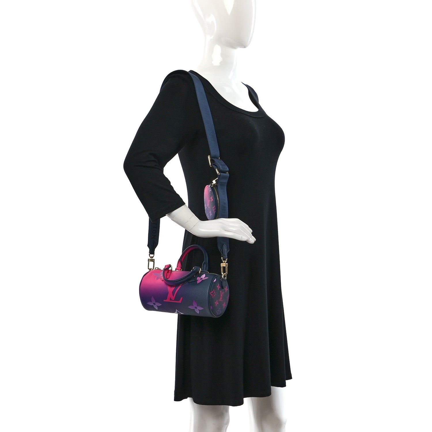 Louis Vuitton Monogram Giant Spring In The City Papillon BB Midnight Fuchsia 2 of 8
