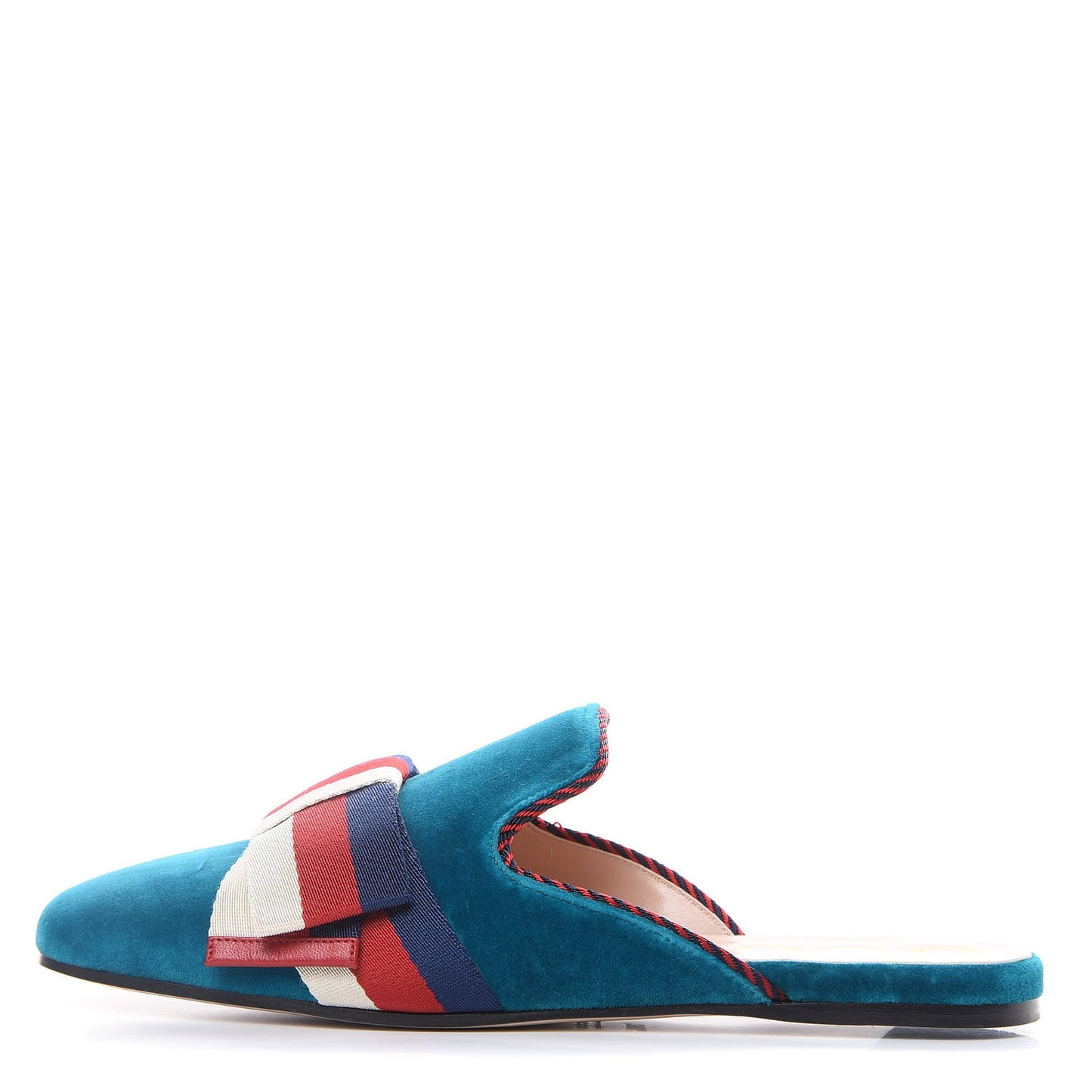Velvet Sylvie Bow Slippers 38.5 Pavone