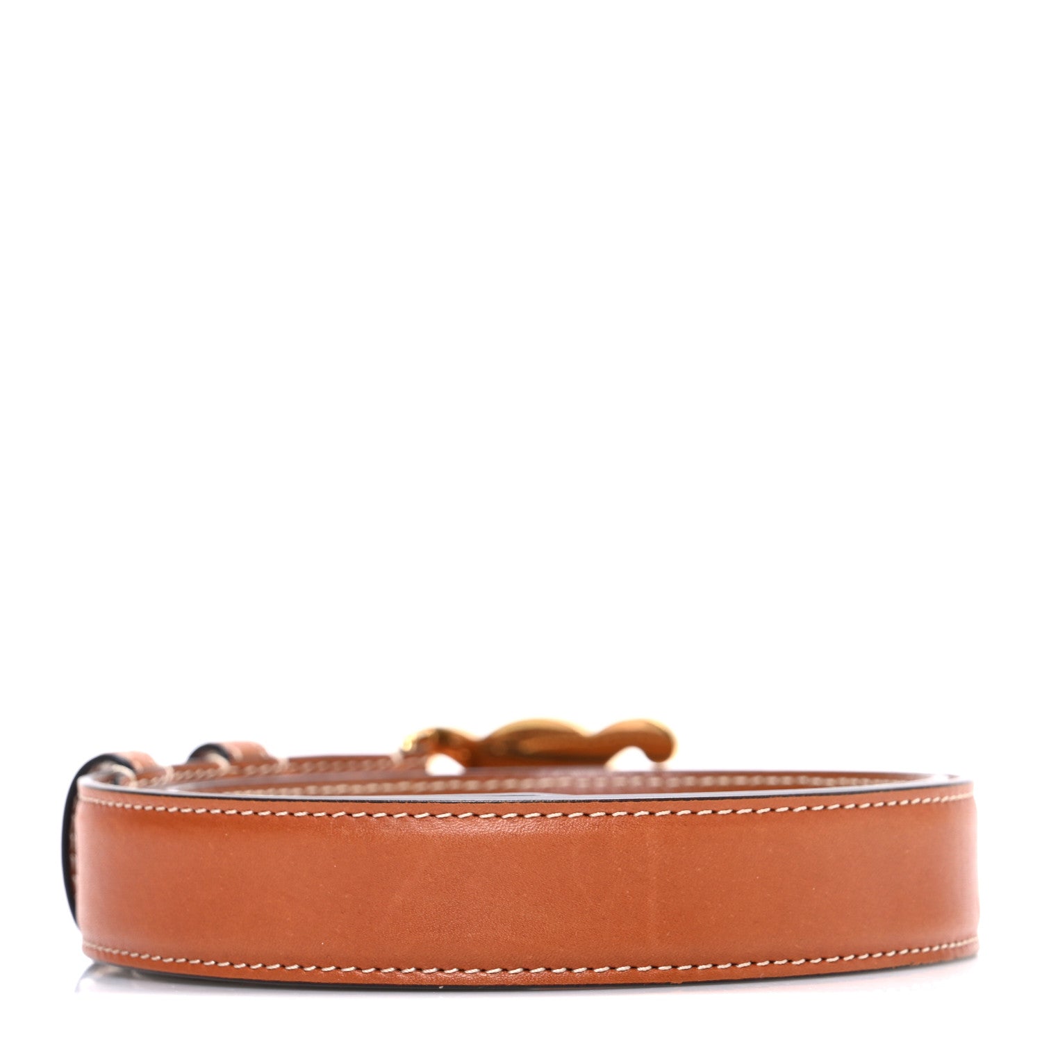 Celine Box Calfskin Small 18mm Triomphe Belt 80 32 Tan 1818952