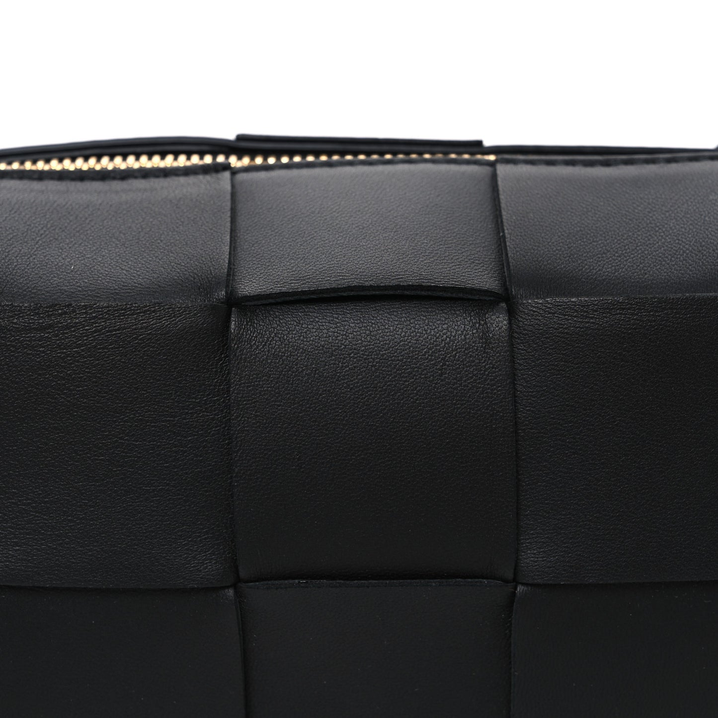 Lambskin Maxi Intrecciato Small Brick Cassette Bag Black