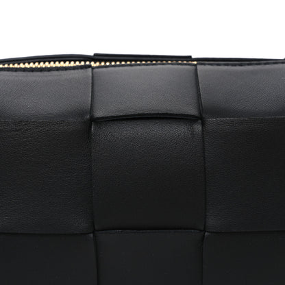Bottega Veneta Lambskin Maxi Intrecciato Small Brick Cassette Bag Black 8 of 10