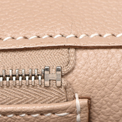 Hermes Tadelakt Guilloche Birkin 35 Argile 23 of 27