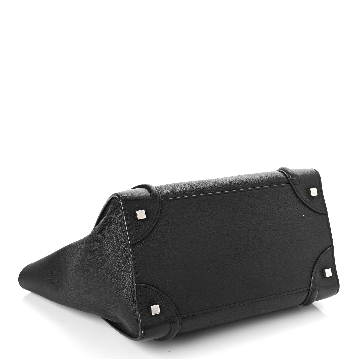 Drummed Calfskin Mini Luggage Black