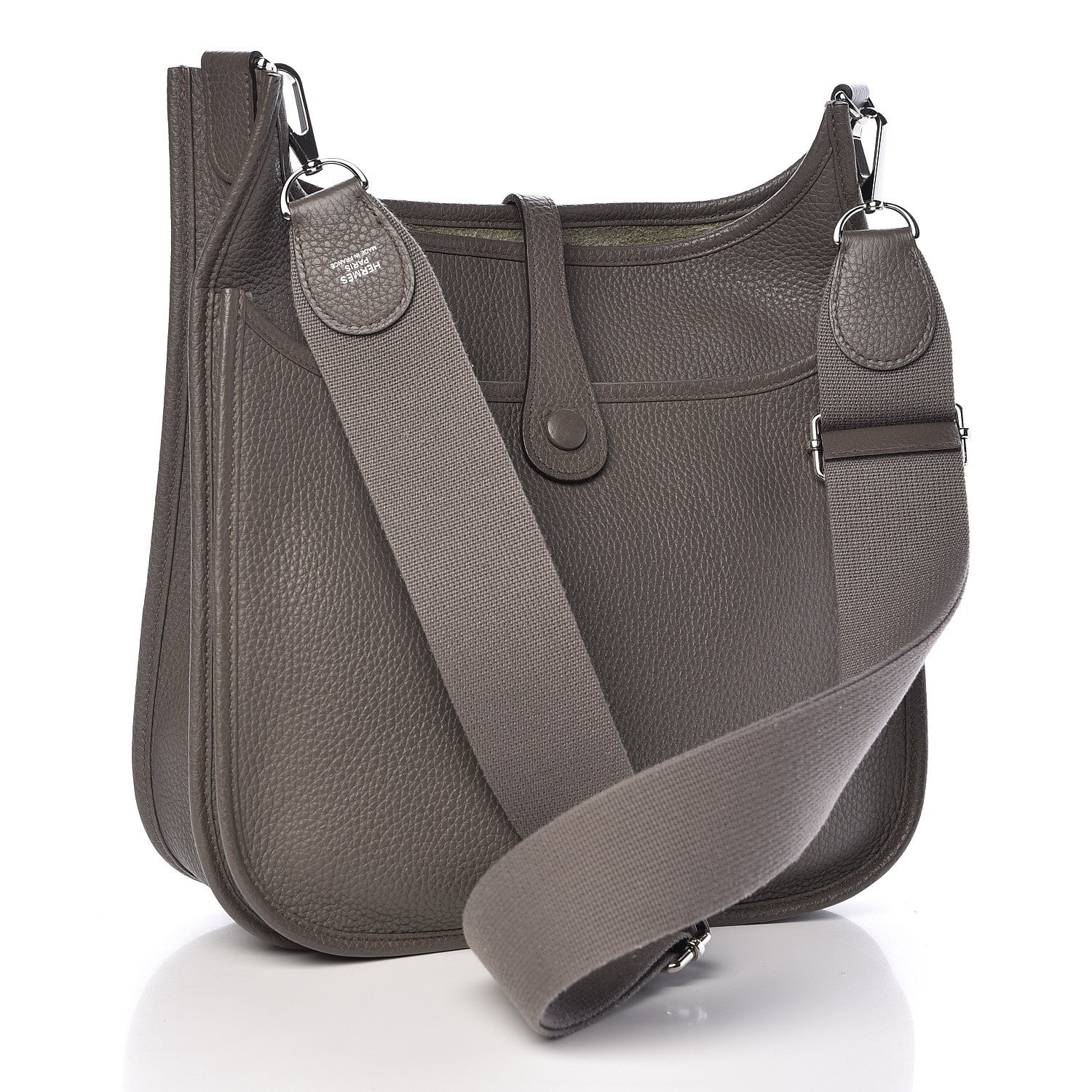 Hermes Taurillon Clemence Evelyne III PM Etain 3 of 12