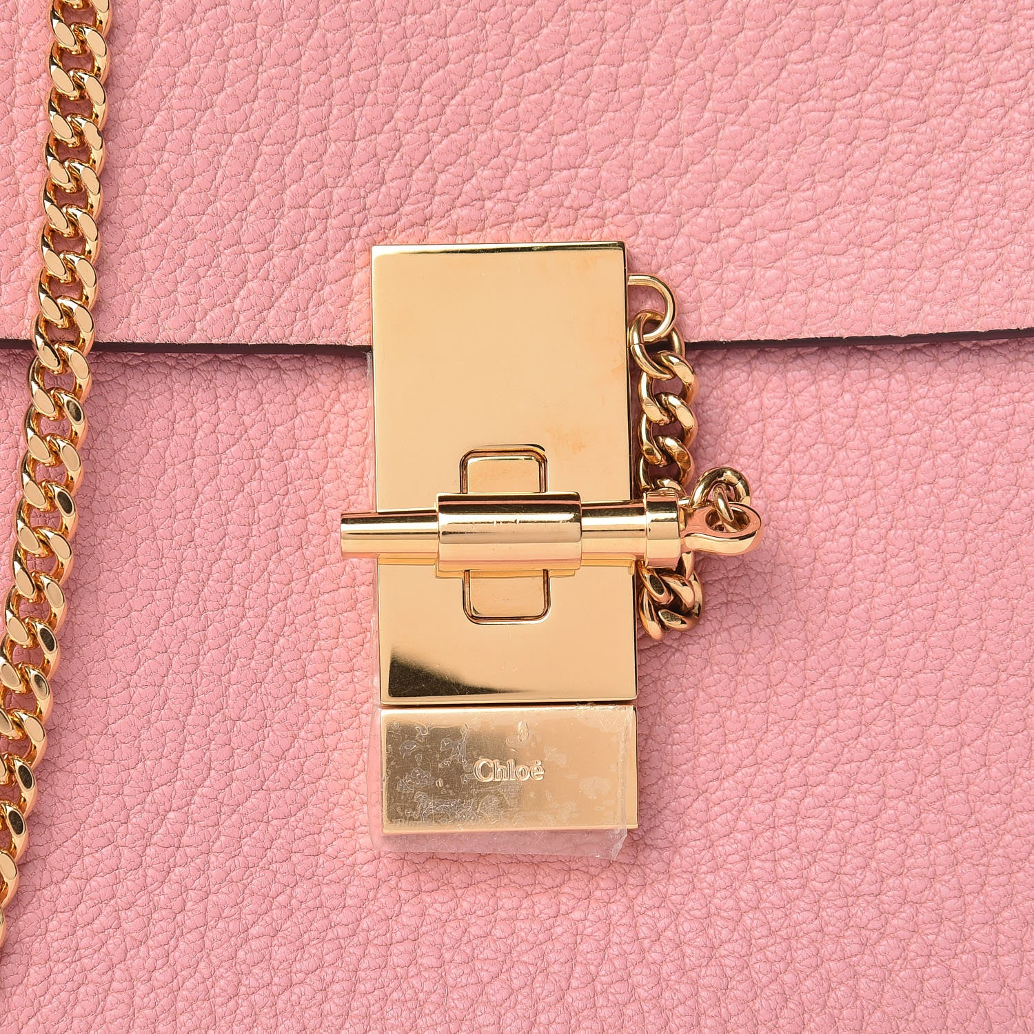 Chloe Grained Lambskin Mini Drew Shoulder Bag Washed Pink 10 of 10
