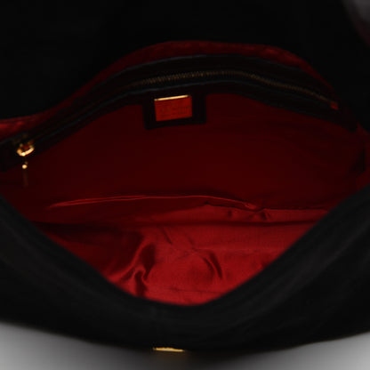 Fendi Suede Calfskin Mama Baguette Black 5 of 15