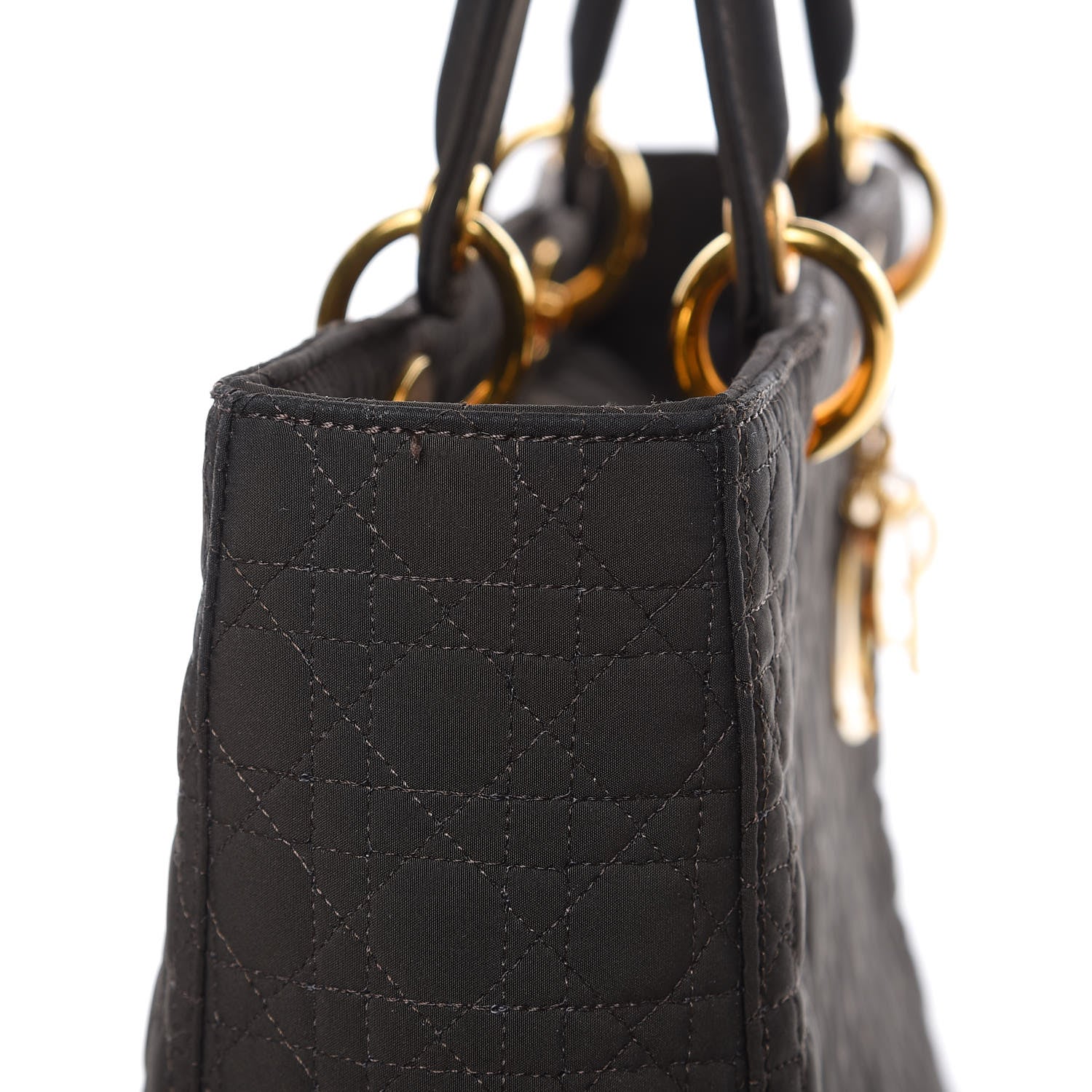 Christian Dior Nylon Cannage Large Lady Dior Dark Brown 13 of 14