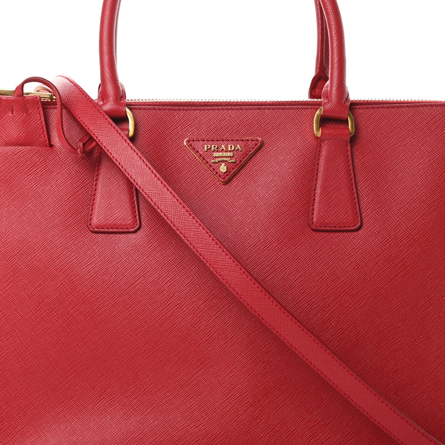 Prada Saffiano Medium Galleria Double Zip Tote Fuoco 11 of 15