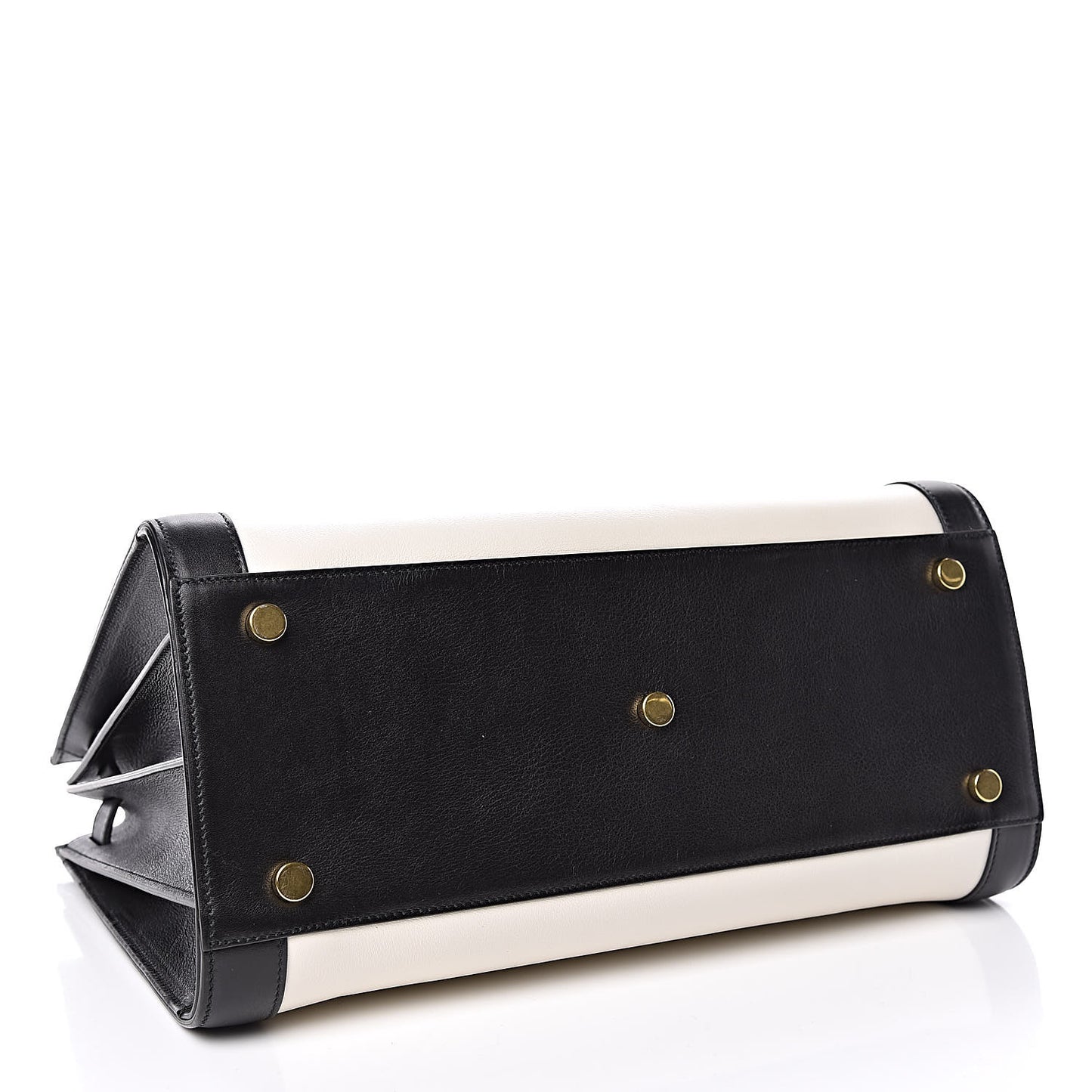 Calfskin Bicolor Small Sac De Jour White Black