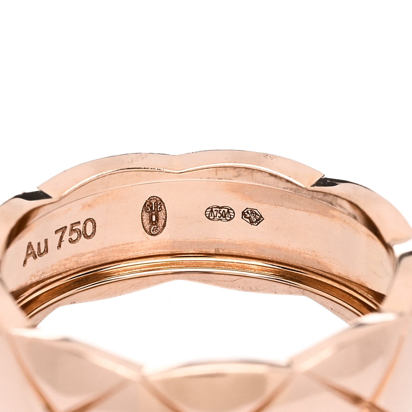 18K Beige Gold Small Coco Crush Ring 53 6.5
