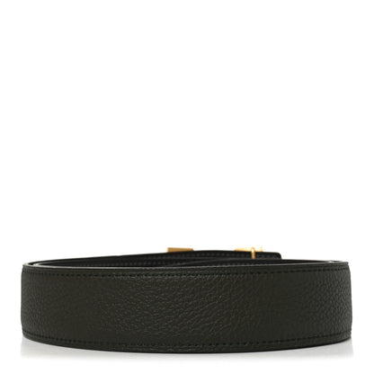 Hermes Chamonix Togo 32mm H Belt  85 34 Plomb Vert De Gris 2 of 4