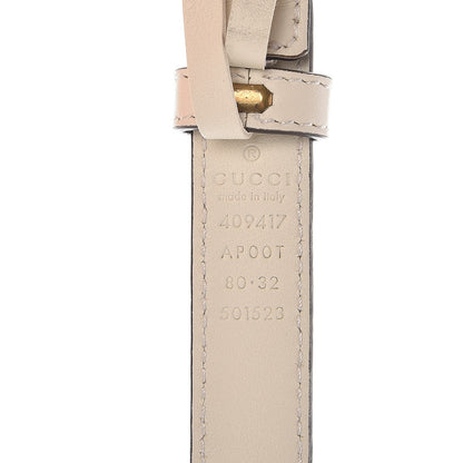 Gucci Calfskin Double G 20mm Belt 80 32 Mystic White 5 of 7