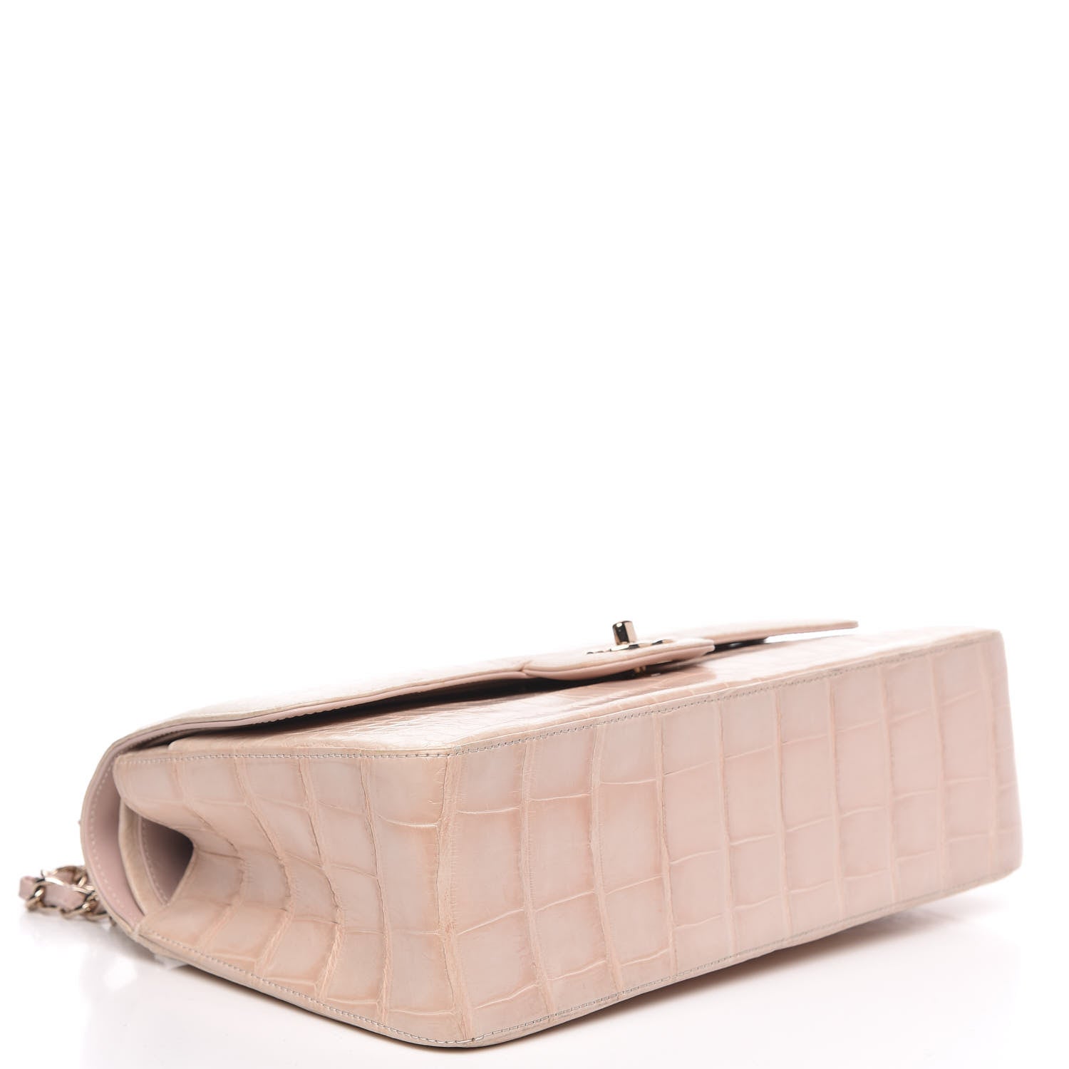 Chanel Alligator Jumbo Double Flap Light Pink 4 of 16