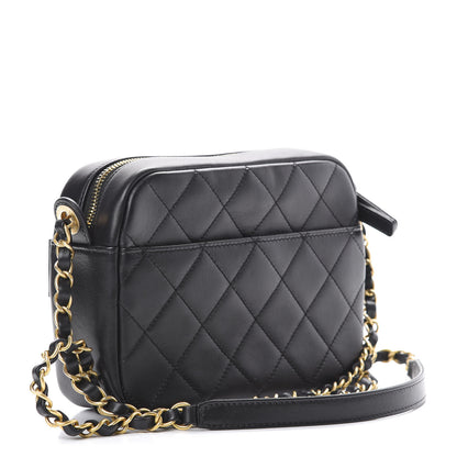 Chanel Calfskin Quilted Enchained Camera Case Bag Black 2 of 11