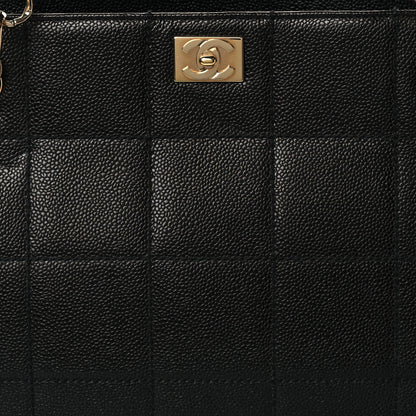 Chanel Caviar Chocolate Bar Quilted Shoulder Bag Black 9 of 11