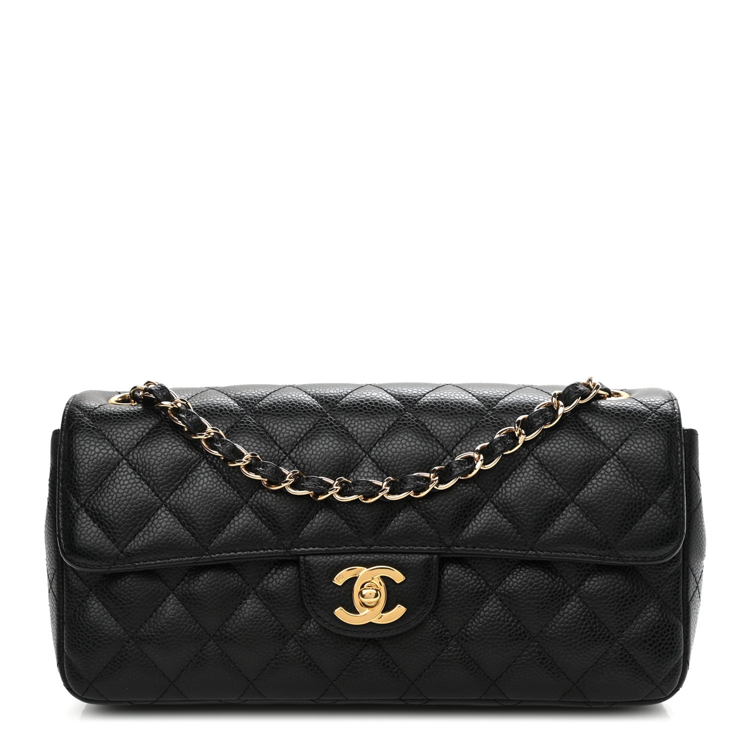 Chanel Caviar Quilted East West Flap Black 1 of 10