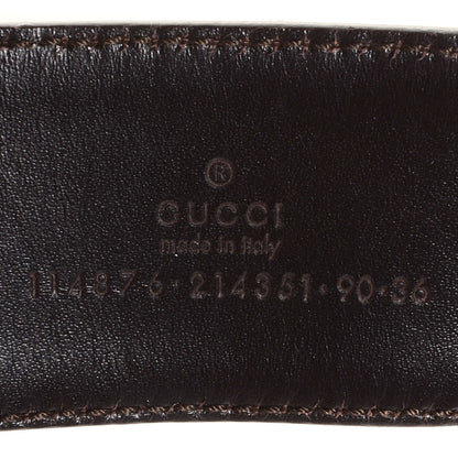 Gucci Leather Monogram Interlocking G Belt 90 36 Dark Brown 3 of 5