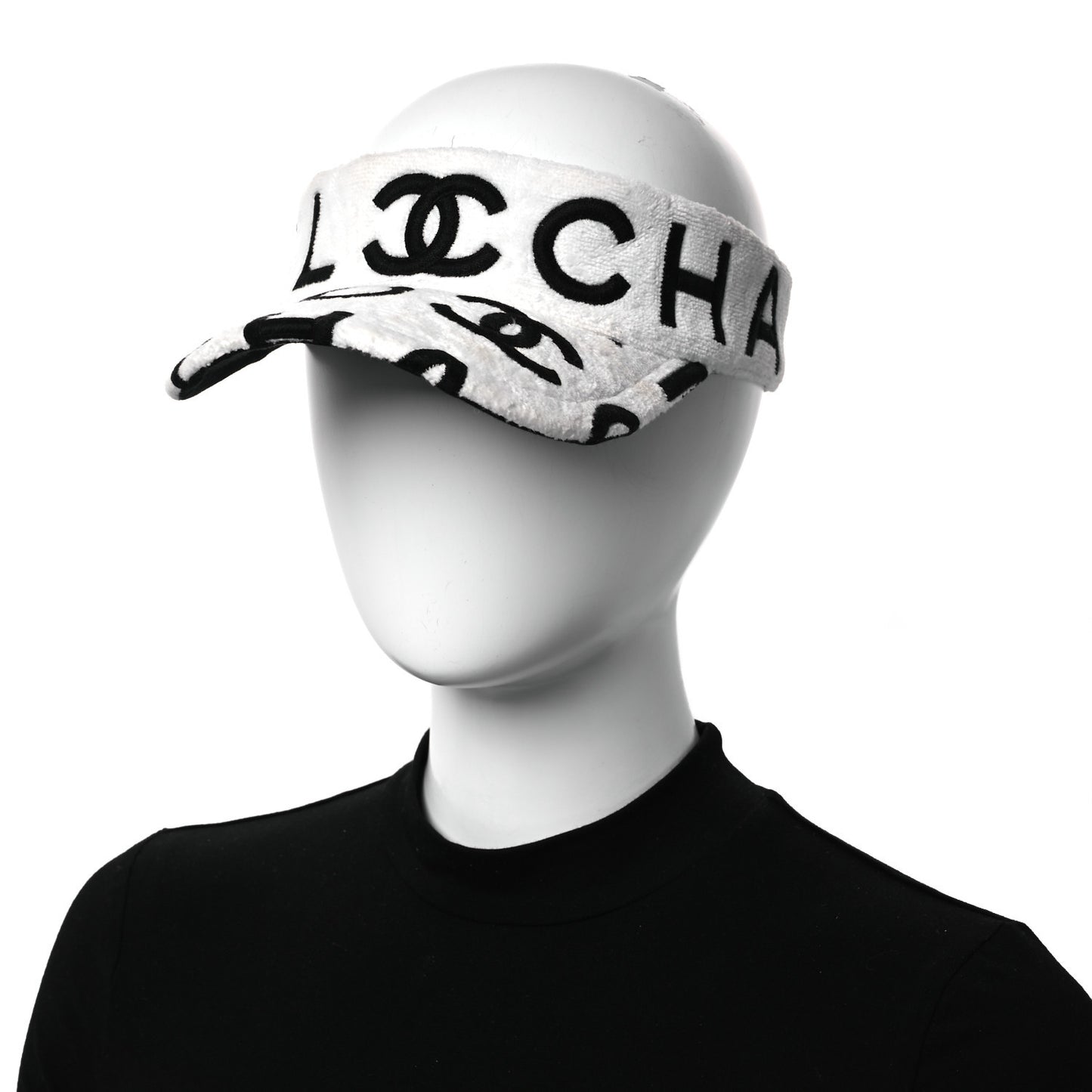 Terry Cotton Logo CC Visor  Ecru White