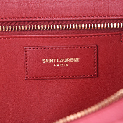 Saint Laurent Calfskin Small Classic Y Cabas Red 6 of 13