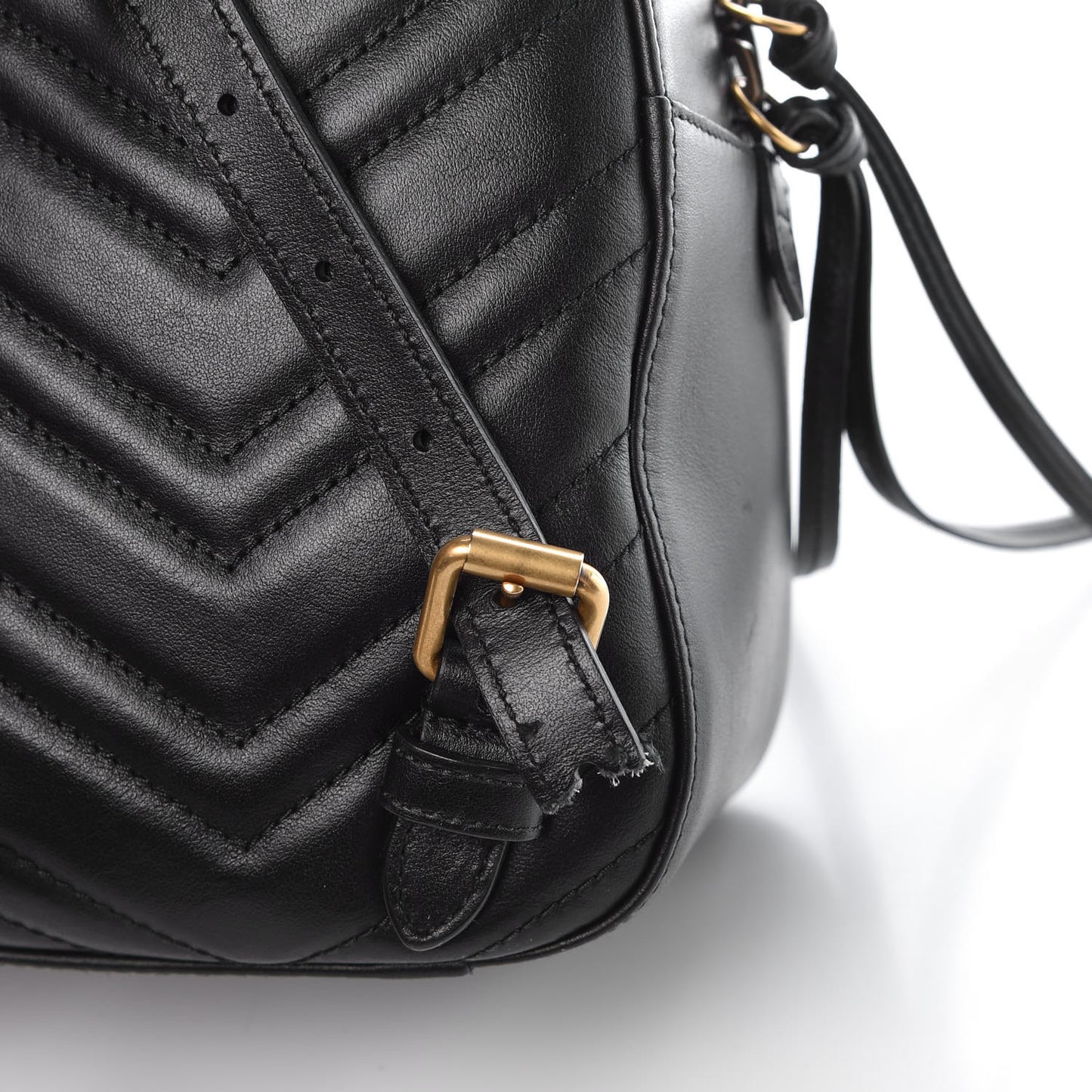 Calfskin Matelasse GG Marmont Backpack Black