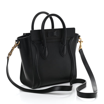 Celine Smooth Calfskin Nano Luggage Black 3 of 9