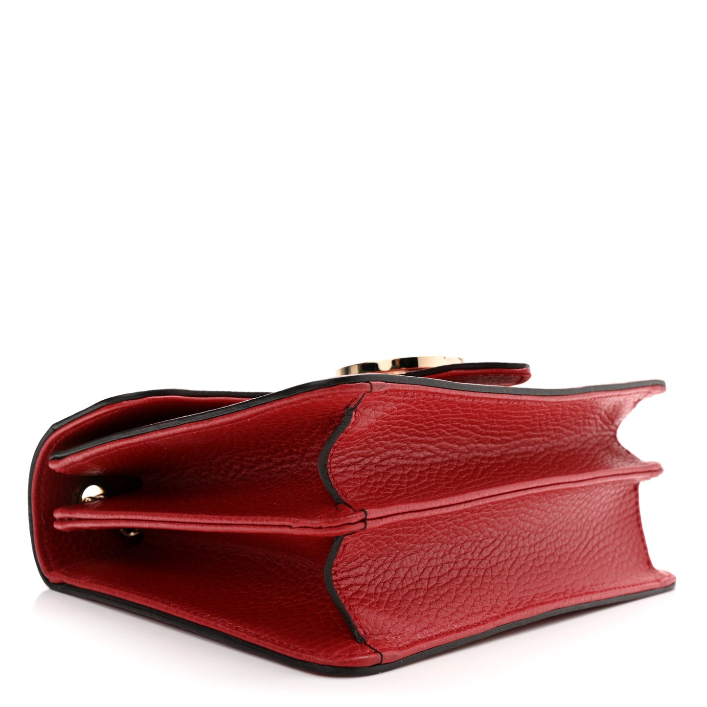 Dollar Calfskin Small Interlocking G Shoulder Bag Red