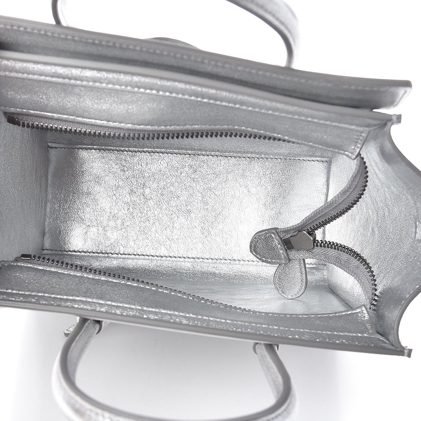 Laminated Lambskin Nano Luggage Silver