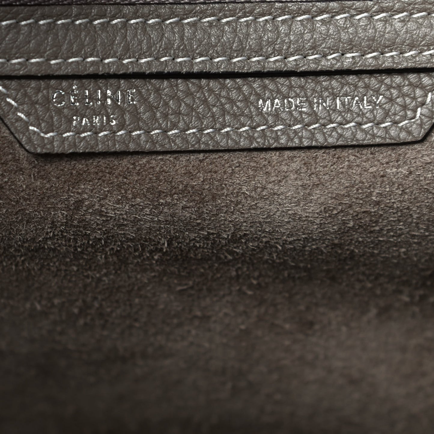 Drummed Calfskin Mini Luggage Souris