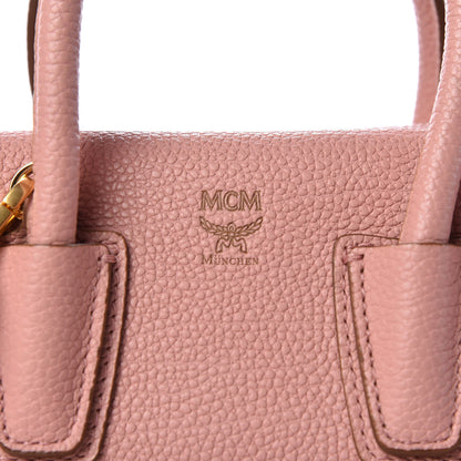 MCM Grained Calfskin Mini Milla Tote Pink 6 of 9