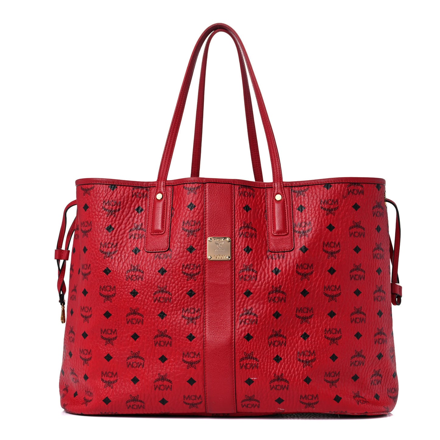 Visetos Large Liz Reversible Shopper Tote Ruby Red