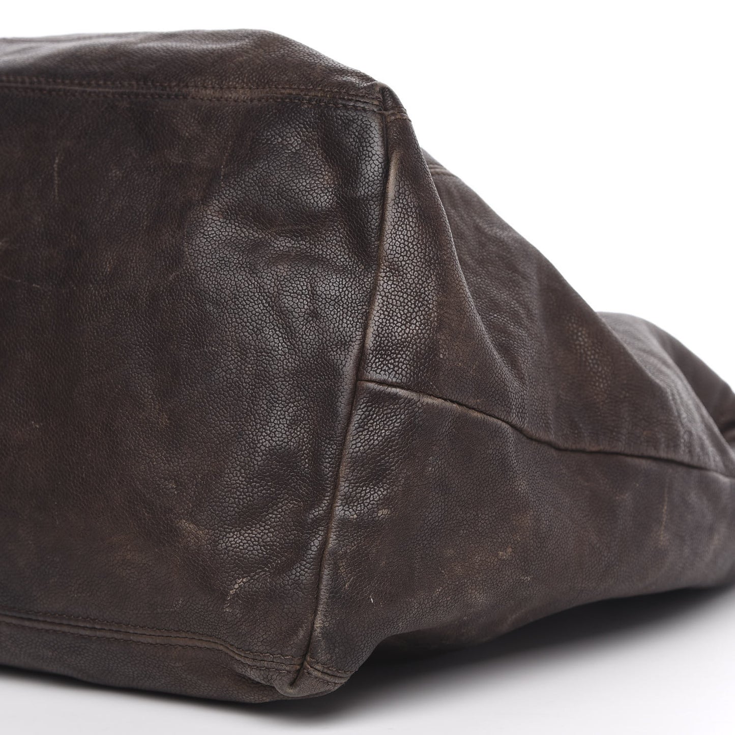 Distressed Caviar XL Coco Cabas Brown