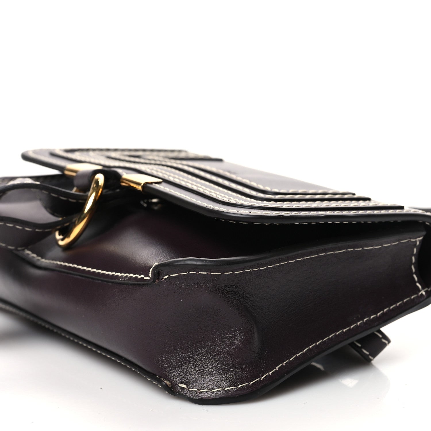Chloe Shiny Calfskin Marcie Convertible Belt Bag Black Raisin 10 of 10