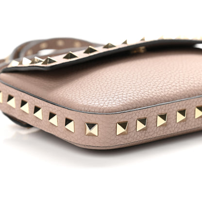 Valentino Garavani Grainy Calfskin Rockstud Crossbody Pouch Poudre 7 of 8