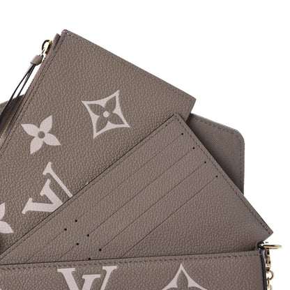 Louis Vuitton Empreinte Monogram Giant Felicie Pochette Tourterelle Creme 8 of 12