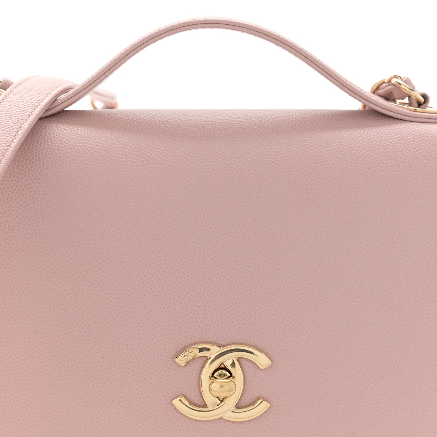 Caviar Quilted Small Business Affinity Flap Light Pink