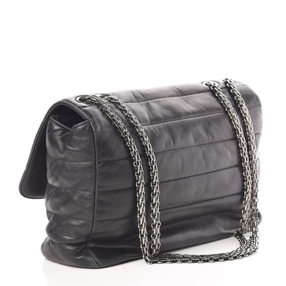 Chanel Lambskin Horizontal Quilt Mademoiselle Flap Black 3 of 10