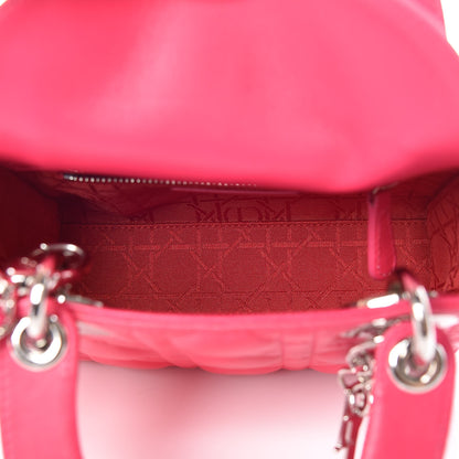 Christian Dior Lambskin Cannage Mini Lady Dior Fuchsia 7 of 12