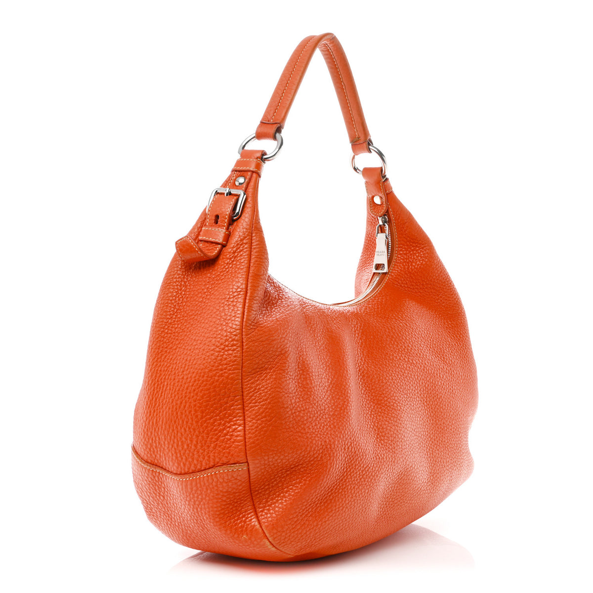 Prada Vitello Daino Hobo Papaya 3 of 17