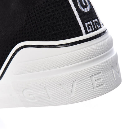 Givenchy Technical Canvas Knit Womens George V Sock Sneakers 39 Black 9 of 10