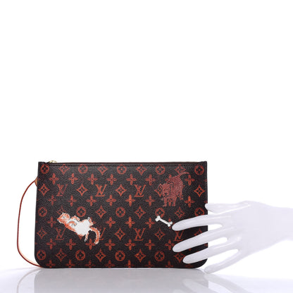 Louis Vuitton Catogram Neverfull MM GM Pochette Marron 2 of 7