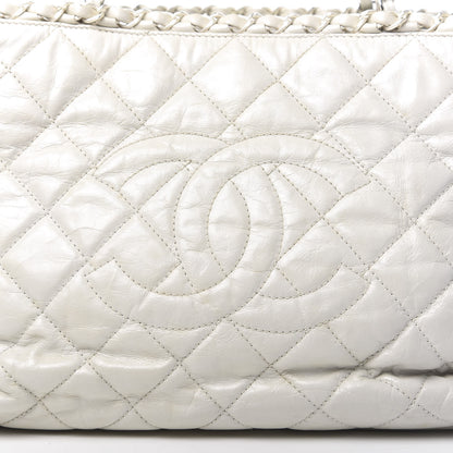 Chanel Glazed Calfskin Quilted Small Chain Me Tote Dark White 11 of 11
