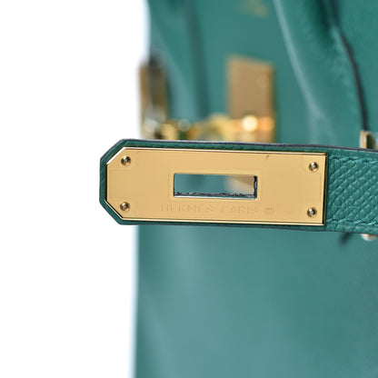 Hermes Epsom Birkin 30 Vert Vertigo 22 of 37