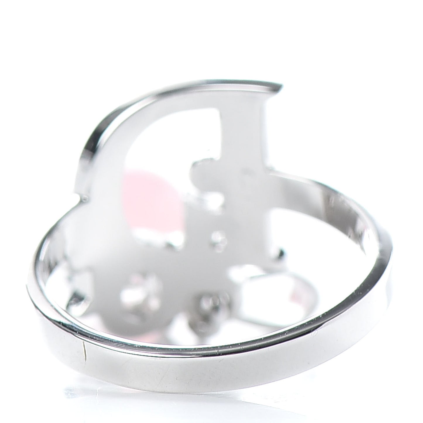 Enamel Bead Bow Ring 5 Silver